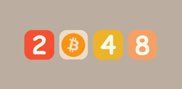 Banner de "Play classic 2048 game with real bitcoin prizes"